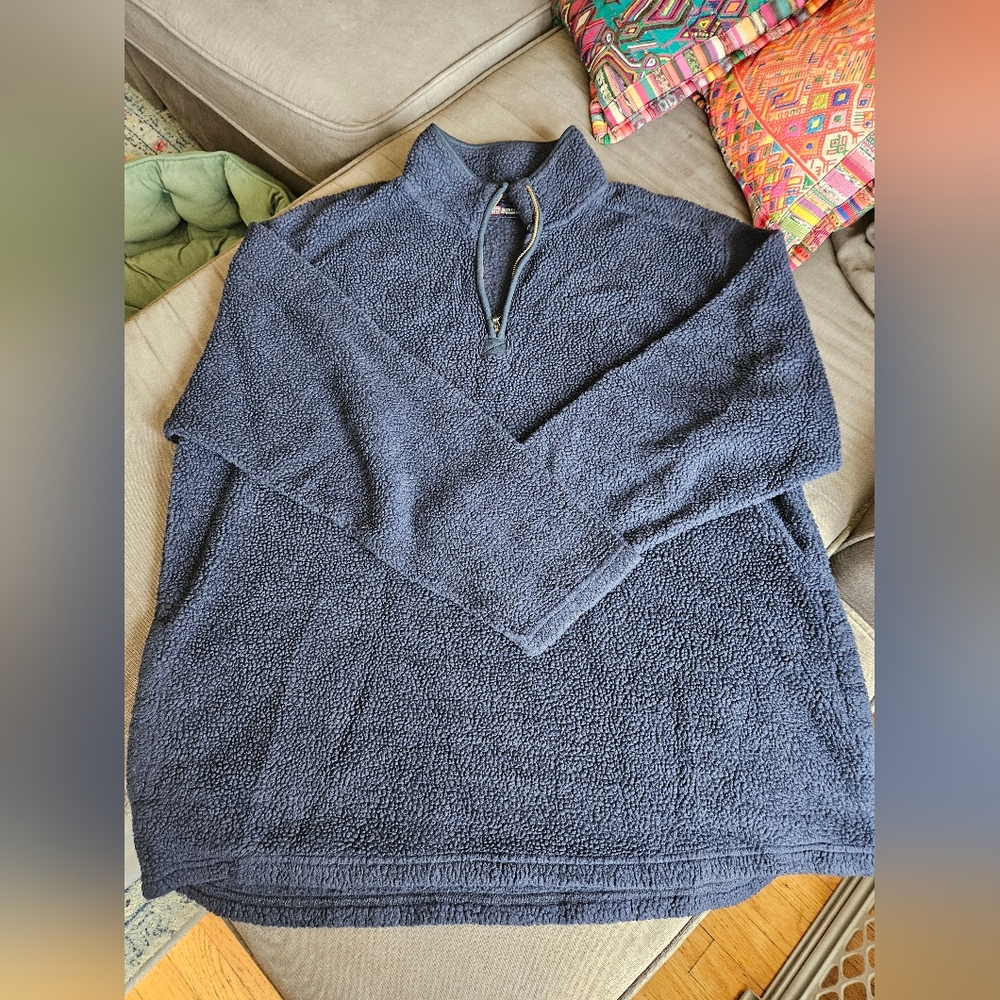 Men's Navy Blue Quarter-Zip Sweater